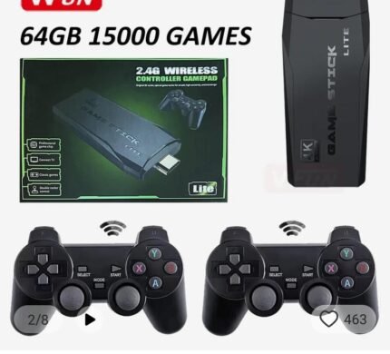 Video games console with wireless controller