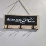 kitchen wall hanging hook key holder wooden