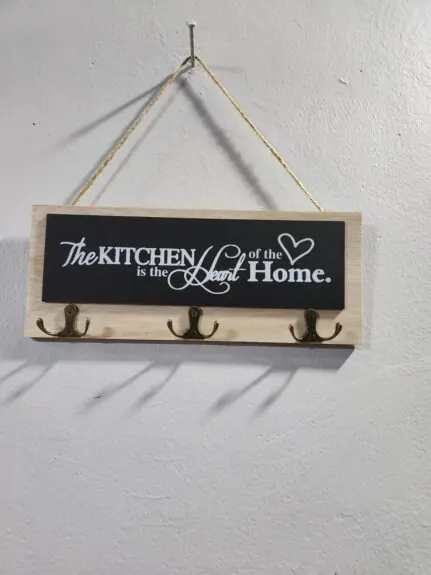kitchen wall hanging hook key holder wooden