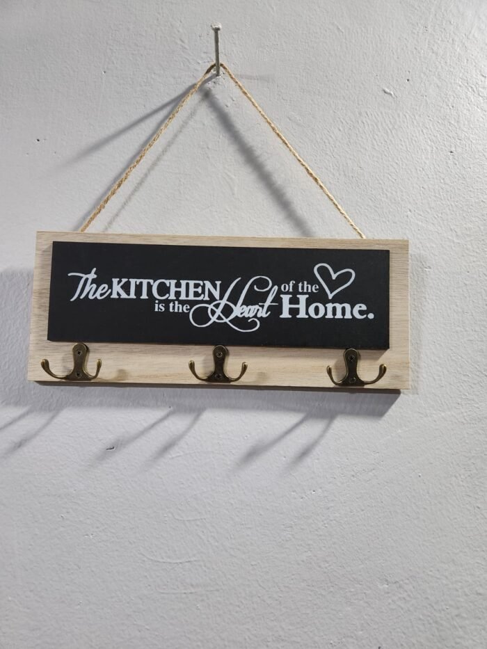 kitchen wall hanging hook key holder wooden