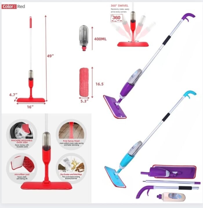 Spray Mop with 360 Degree Handle