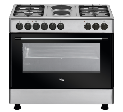 Beko 4G 2E Inox Cooker 90x60 - GE12121DX