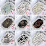 Floral absorbent bathroom mats