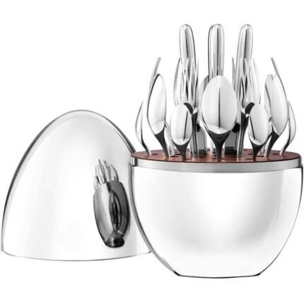 Silver Egg Shaped Cutlery Set