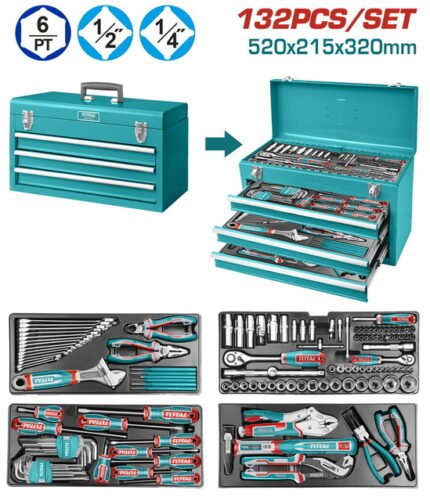Total 132-Piece Tool Chest Set - THPTCS71321