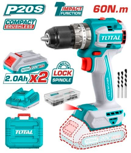 Total Lithium-Ion Compact Brushless Impact Drill-TIDLI20602
