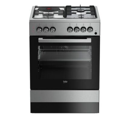 beko 60x60 3 gas + 1 wok hob Inox cooker -FSM61330DXDSL