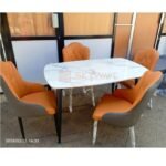 Elegant 4-Seater Marble Dining Table