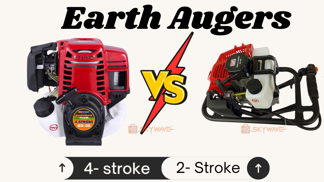 4-stroke and 2-stroke earth auger