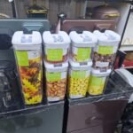 7pcs Transparent Acrylic Cereal Food Storage Containers