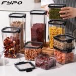 8pcs Airtight Transparent Acrylic Food Storage Containers