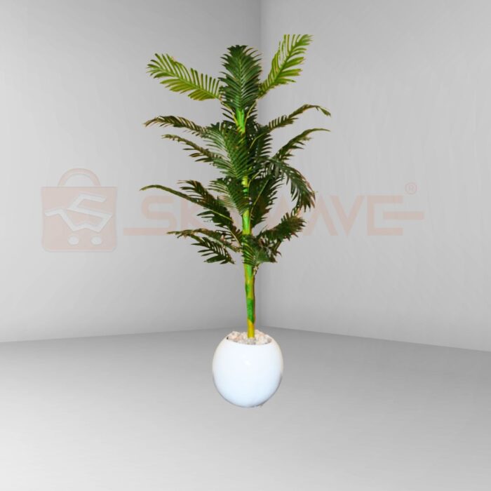 Artificial Palm Tree Plant in a Fiberglass Pot