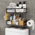 Double Layer Bathroom Rack with Tissue Holder