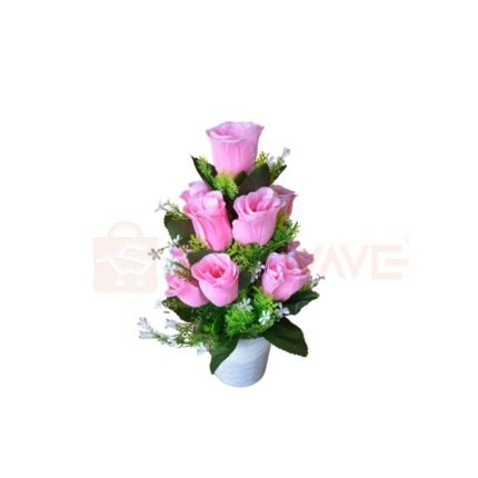 Pink Rose Artificial Plant