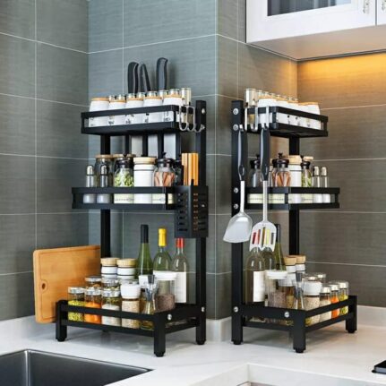 3-tier stainless steel kitchen rack