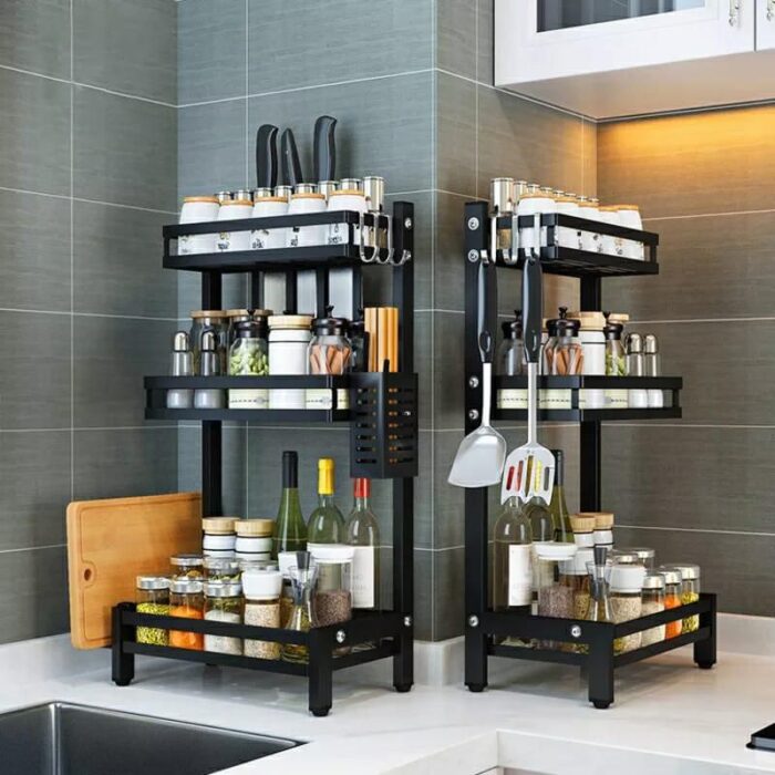 3-tier stainless steel kitchen rack