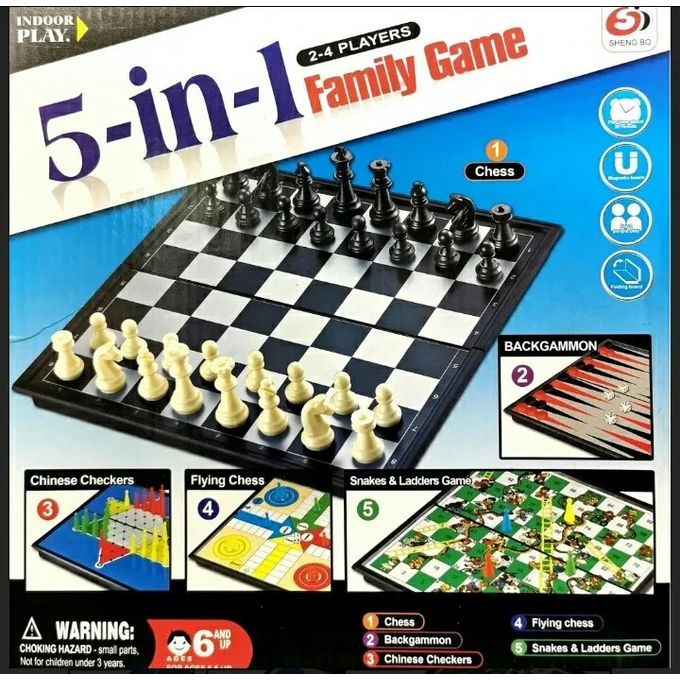 5 in 1 family game set