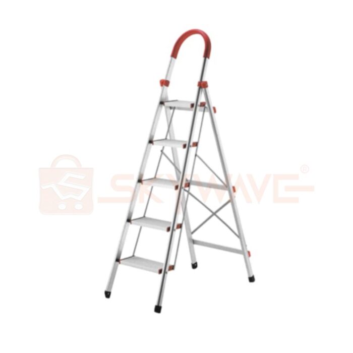 5 step aluminum household ladder