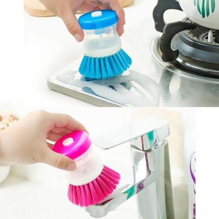 Dish Wash Brush with Auto Soap Press