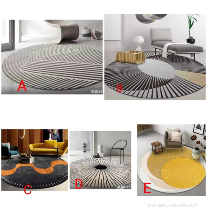 Modern minimalist round rugs