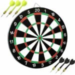 17 inch Dart Board Game with 6 Arrowheads (3 for Each Team)