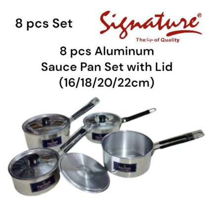 signature 8 pcs Aluminum Saucepan