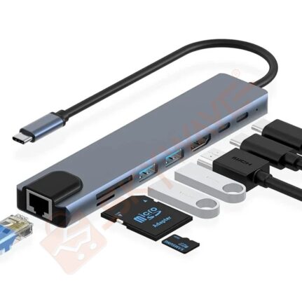 8 in 1 type C USB hub