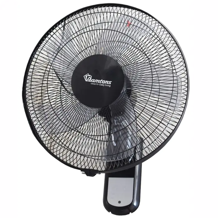 BLACK WALL FAN WITH REMOTE - RM676