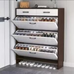 Bucket flip shoe rack