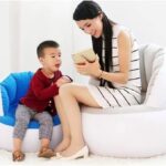 Comfortable Chair Pouf with Backrest