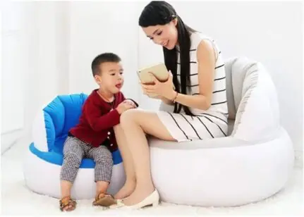 Comfortable Chair Pouf with Backrest