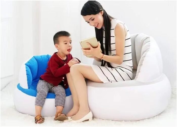 Comfortable Chair Pouf with Backrest