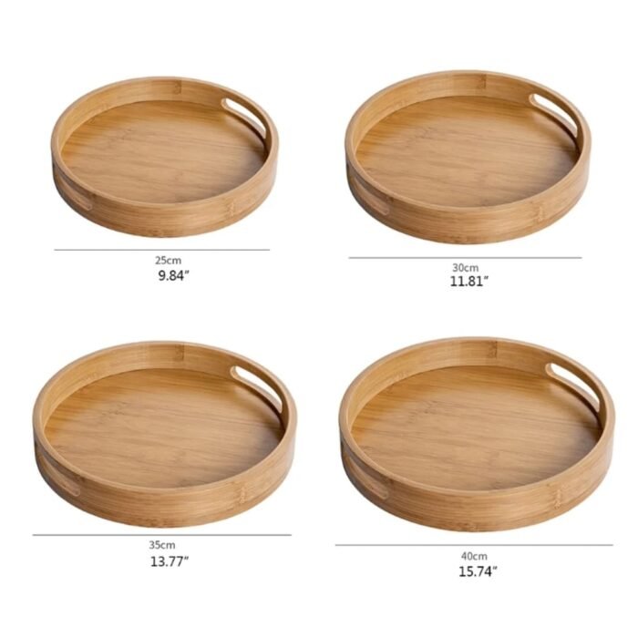 Multifunctional big sized 4 in 1 bamboo trays