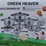 52-Piece Green Heaven Induction Base Stainless Steel Cookware Set GH-1952