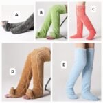 Above the knee winter socks