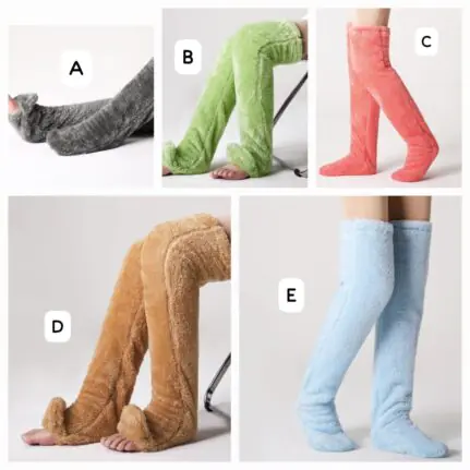 Above the knee winter socks