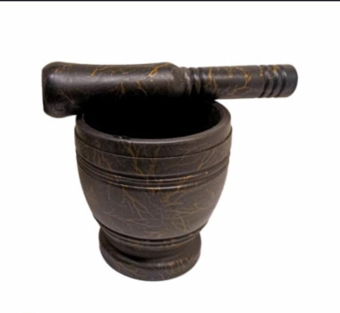 Black Marble Design Pestle & Mortar