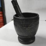 Black Marble Design Pestle & Mortar