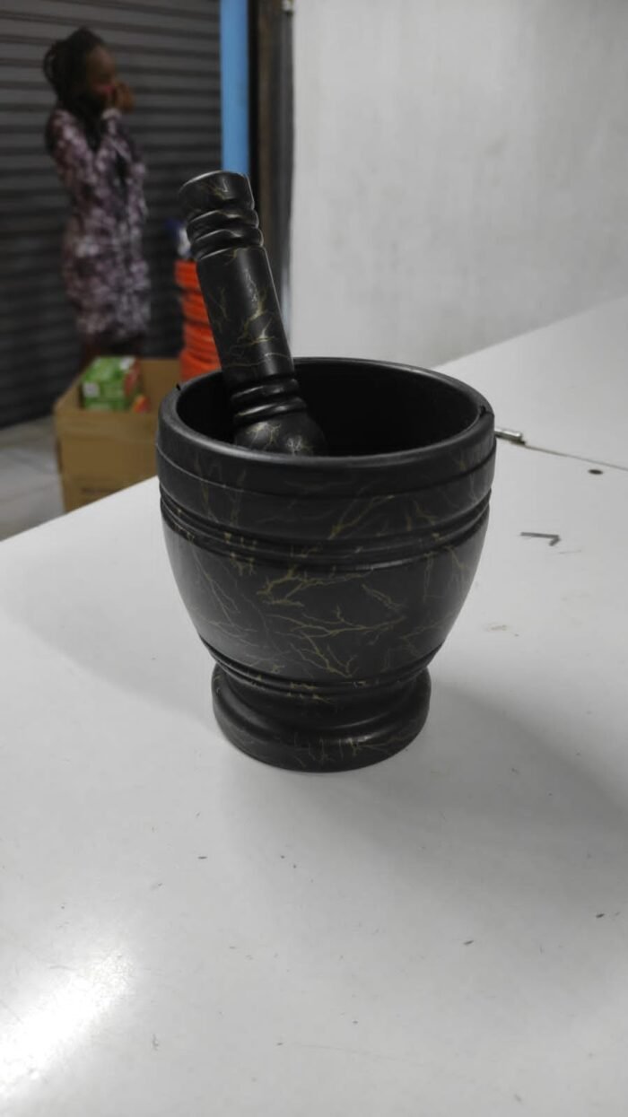 Black Marble Design Pestle & Mortar