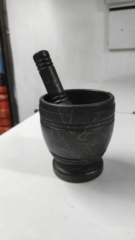 Black Marble Design Pestle & Mortar