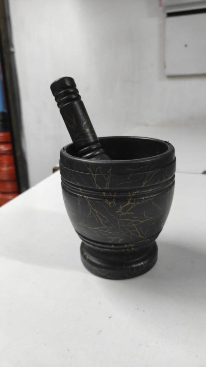 Black Marble Design Pestle & Mortar