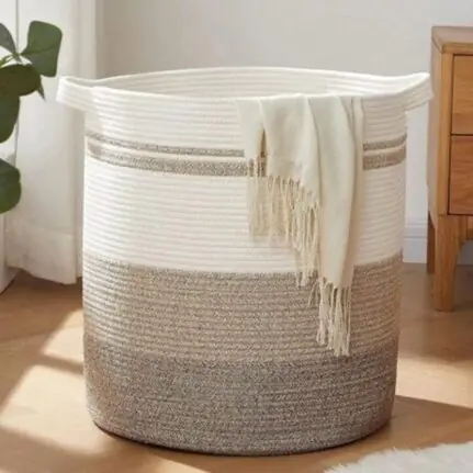 Cotton Rope Laundry Basket – 45cm