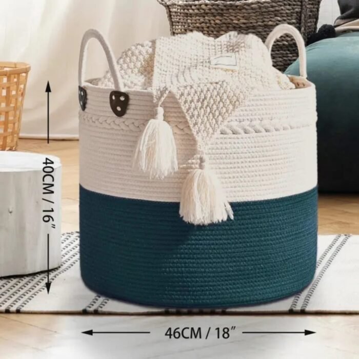 Cotton Rope Laundry Basket – 46cm