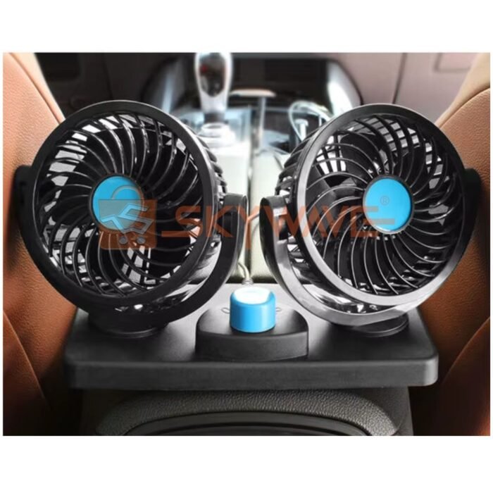 Double Head Vehicle Fan 12V