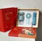 Fan umbrella and glass bottle