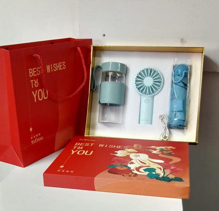 Fan umbrella and glass bottle