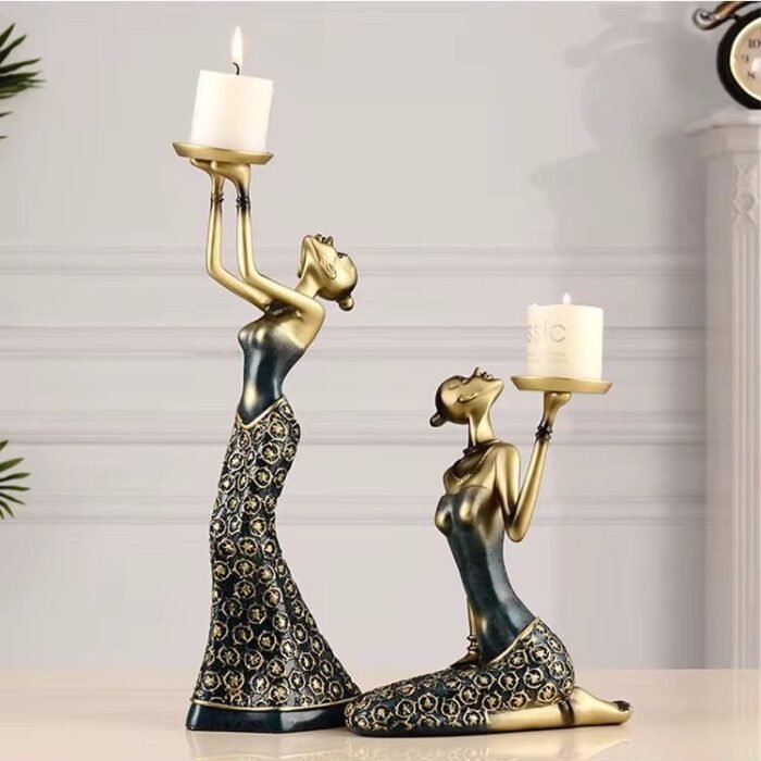 Figurines Statues Beautiful Candle Holder