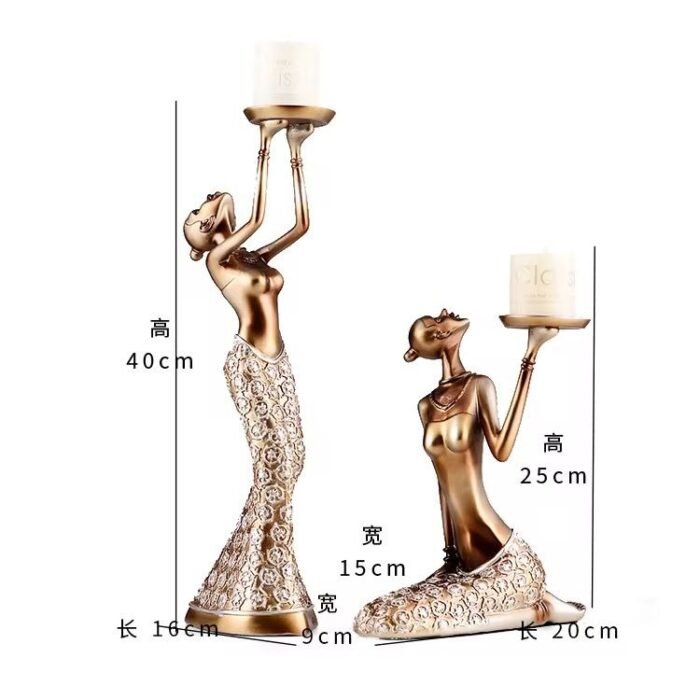 Figurines Statues Beautiful Candle Holder