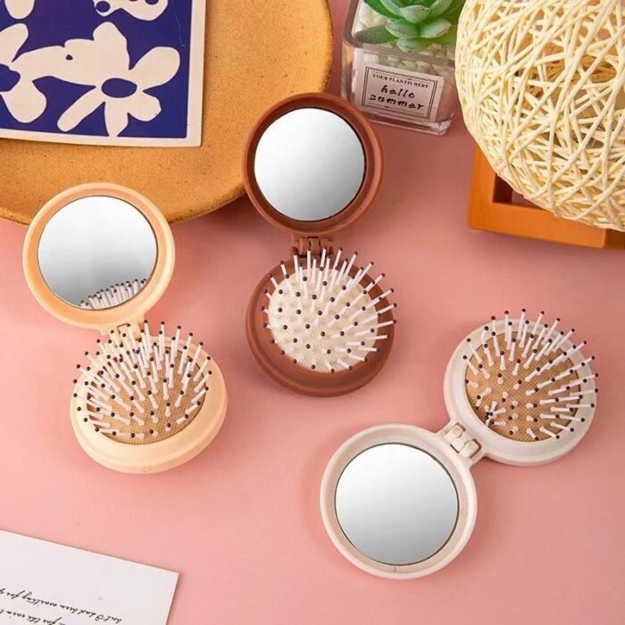 Folding Comb Mirror Mini Pocket Haircomb