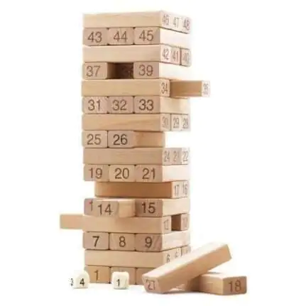 Generic Jenga Game Wooden Blocks 54pcs - Large